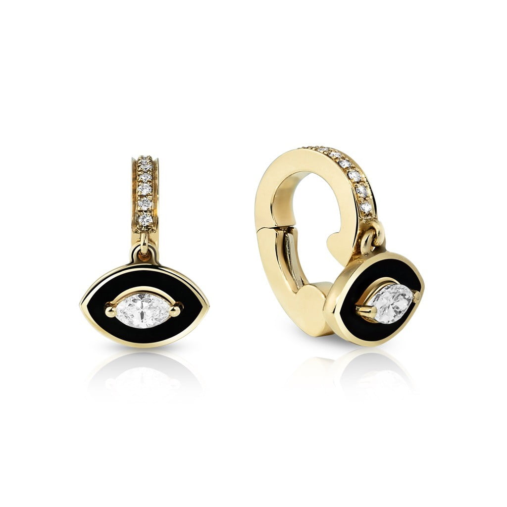 Lemonade Ear Cuff Dancing Marquise Yellow Gold Savolinna Jewelry