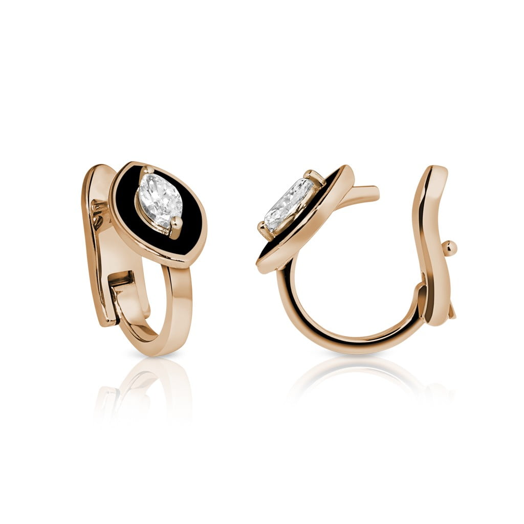 Lemonade Ear Cuff in Marquise Rose Gold Savolinna Jewelry